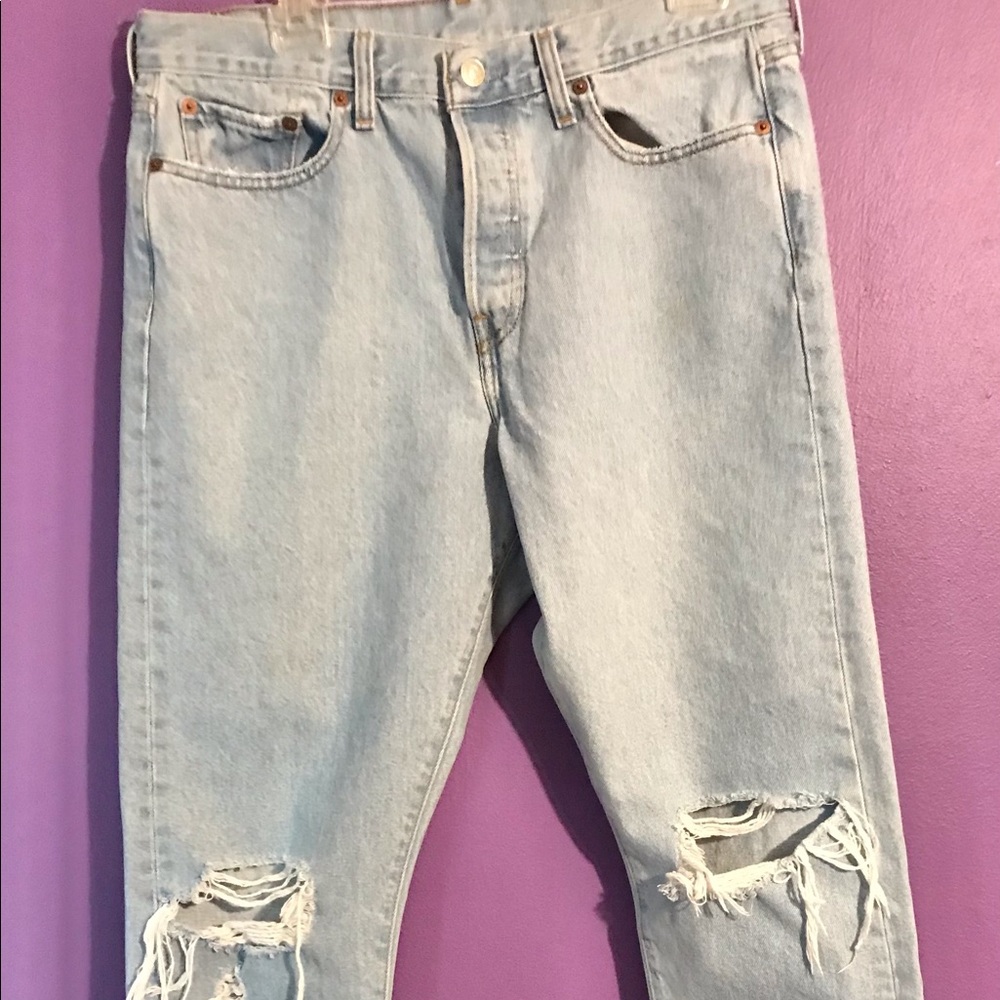 Levi Strauss Button Fly Distressed Jeans